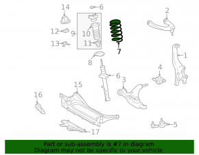 Front left spring Lexus GS450h 06-11