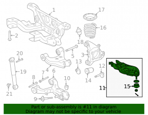 Lower arm under spring rear right Toyota Sequoia 08-16 torn boot