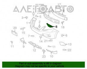 Front bumper mount left Lexus RX350 RX450h 10-12 prerest