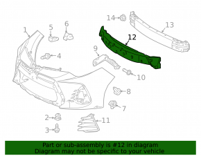 Toyota Corolla 17-19 Front Bumper Absorber