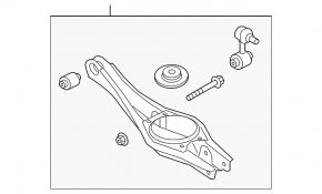 Lower control arm under the rear left spring, Hyundai Ioniq 18-22 PHEV