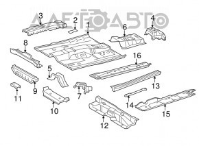 Bottom protection right Toyota Avalon 13-18 type 1