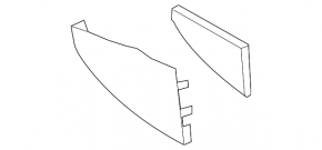 Left center console trim for Toyota Prius 30 10-15, dark gray, scratches