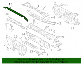 Metal wiper pan VW Golf 15-