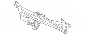 Windscreen wiper trapezoid with motor BMW X1 F48 16-22