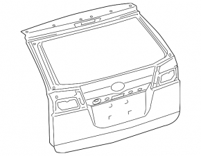 The trunk door is bare with glass, Toyota Sienna 11-20, without a camera.