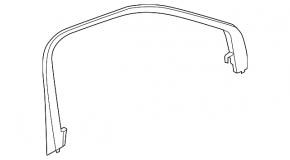 Front left door frame Audi Q5 80A 18-24 black