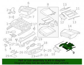 Heated driver's seat for Audi Q5 80A 23-24 under Standard