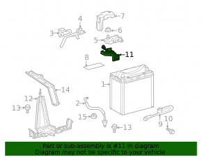 Positive battery terminal for Toyota Prius V 12-17 with fuse