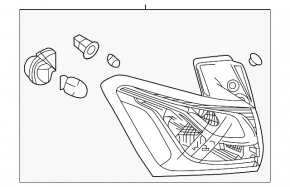 Light outer wing left Chevrolet Equinox 18-21
