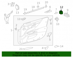 Lexus NX300 NX300h 18-21 mirror control under BSM, auto folding