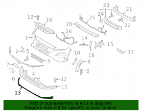 Hyundai Kona 19-23 EV Front Bumper Lip