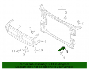 Radiator bracket lower left Audi A4 B9 17-