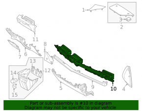 Right front panel air vent deflector Kia EV6 22-24