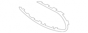 Left radiator grill molding for Mercedes W213 E 350/450 21-23 under the camera