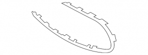Left radiator grill molding for Mercedes W213 E 350/450 21-23 under the camera