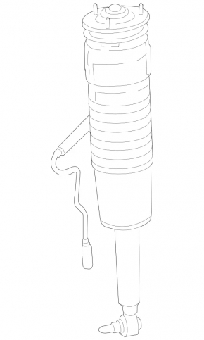 Front right air strut Mercedes W221 leaking