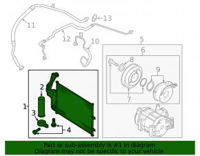 Mazda3 MPS 09-13 air conditioning condenser radiator