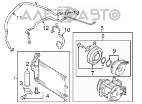 Mazda3 MPS 09-13 air conditioning condenser radiator