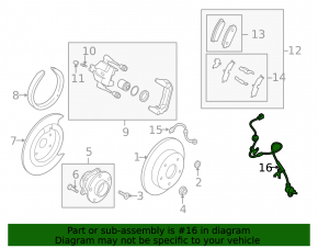 Rear right ABS sensor for Mazda CX-7 06-12 AWD