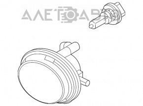 Fog lamp PTF right Mazda CX-7 06-09