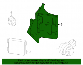 BSM Blind Spot Sensor Bracket Left Ford Mustang Mach-E 21-23 Rear