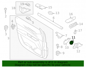 Front right door lock button for Mazda CX-50 23-25