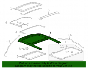 Hatch mechanism frame Chevrolet Cruze 11-16
