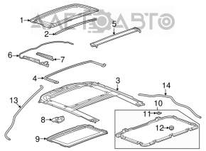 Hatch mechanism frame Chevrolet Cruze 11-16