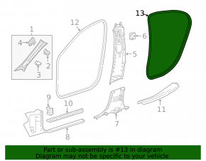 Door seal rear left Mercedes GLA 15-20
