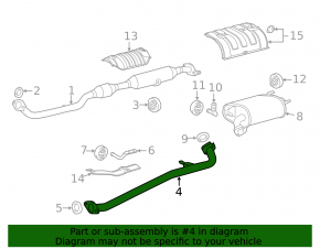 Exhaust line middle part Lexus ES300h 13-18