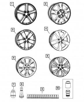 Set of 4 R17 wheels for Jeep Grand Cherokee WK2 11-13