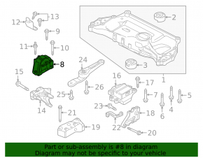 Engine mount right VW Jetta 11-18 USA 1.4