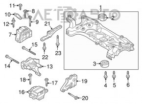 Engine mount right VW Jetta 11-18 USA 1.4