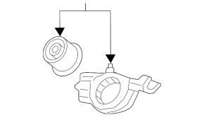 Rear beam silent block left Chevrolet Volt 16 - broken guide