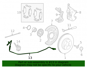 Front right ABS sensor for Mercedes CLA 14-19