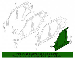 Body pillar central left BMW X7 G07 19-