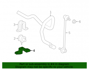 Front stabilizer mounting bracket lower left Lexus RX400h 06-09