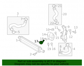 Intercooler pipe Audi A6 C7 12-18 2.0 to resonator