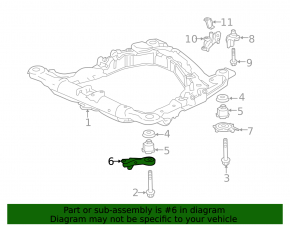 Front subframe burdock front right Honda Accord 13-17 type 2