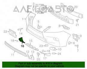 Front bumper lip lower right Lexus RX350 RX450h 13-15 rest, structure