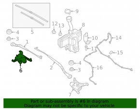 Windscreen wiper motor right BMW i3 14-20