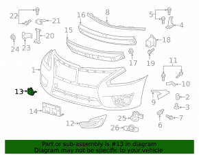 Plug towing hook front bumper Nissan Altima 13-15 prerest