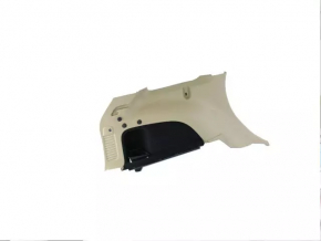 Left arch trim for a Jeep Grand Cherokee WK2 18-20, beige, electric, with hooks, scratches, crack, needs cleaning