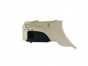 Left arch trim for a Jeep Grand Cherokee WK2 18-20, beige, electric, with hooks, scratches, crack, needs cleaning