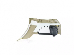 Left arch trim for a Jeep Grand Cherokee WK2 18-20, beige, electric, with hooks, scratches, crack, needs cleaning