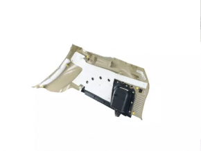 Left arch trim for a Jeep Grand Cherokee WK2 18-20, beige, electric, with hooks, scratches, crack, needs cleaning