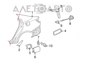Lexus IS250 IS300 IS350 Fuel Door Lock 06-14