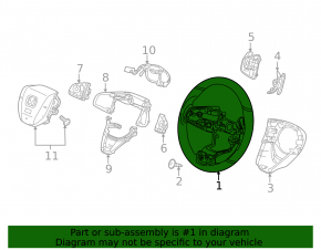 Bare steering wheel Honda Clarity 18-21 usa