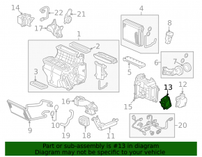 Actuator motor for the heater air conditioner in the 2013 Acura MDX